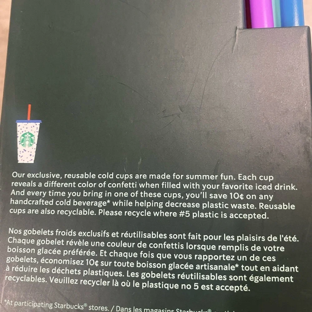 EXCLUSIVE color changing reusable 🌎cups w/straws by STARBUCKS! See pic 4 deets!